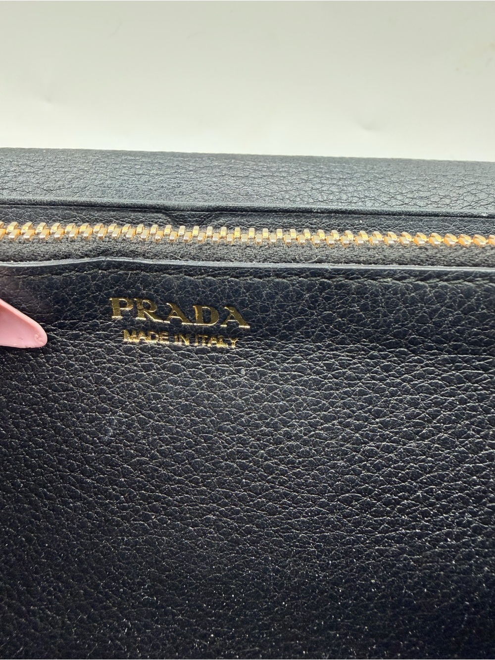 AUTHENTIC Prada Navy Blue Long Wallet with Gold Logo - Picture 8 of 13